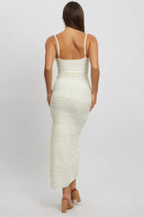 White Bodycon Dress Sleeveless Midi
