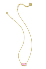 Elisa Gold Short Pendant Necklace Teal Kyocera Opal