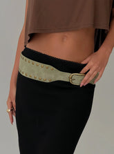Spheres Stud Belt Sage / Gold