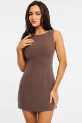 Brown Bodycon Dress Mini