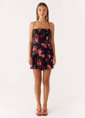 Nikyta Micro Mini Dress - Midnight Bloom