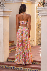 Beachfront Proposal Halter Maxi Dress Orange