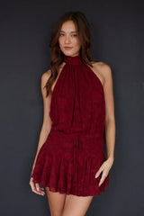 Yaz Textured Mini Dress Romper