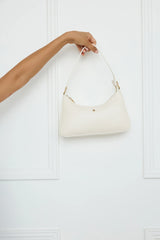 Josee Shoulder Bag White Smooth Gold