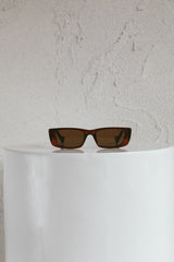 Hacker Classic 90's Square Frame Sunglasses Tea