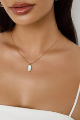 Opal Necklace Gold