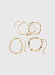 Over Here Bracelet Set Gold