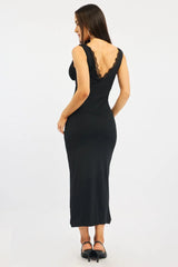 Black Bodycon Dress Sleeveless Mesh