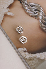 925 Silver Knots To Tie Earrings Silver