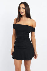 Black Off Shoulder Dress Mini