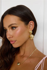 14k Gold Plated Candy Swirl Earrings Gold