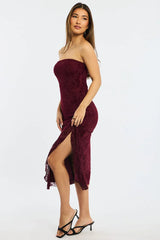 Red Black Bodycon Dress Lace Mini