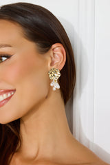 Plated Underwater Pearl Earrings Gold