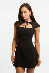 Black Mini Dress Cut Out Detail