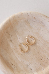 Crisp Details Earrings Gold