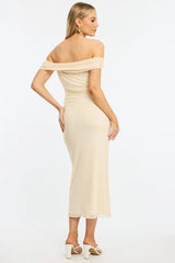 White Bodycon Dress Off Shoulder Mesh