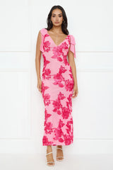 Ambrosia Mesh Maxi Dress Pink