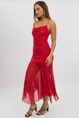 Red Bodycon Dress Singlet Maxi