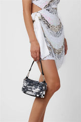 BILLINI Tilly Handle Bag Silver Sequin