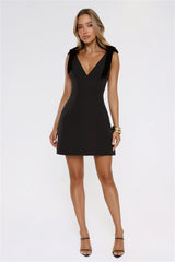 Understated Luxury Mini Dress Black
