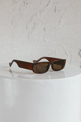 Hacker Classic 90's Square Frame Sunglasses Tea