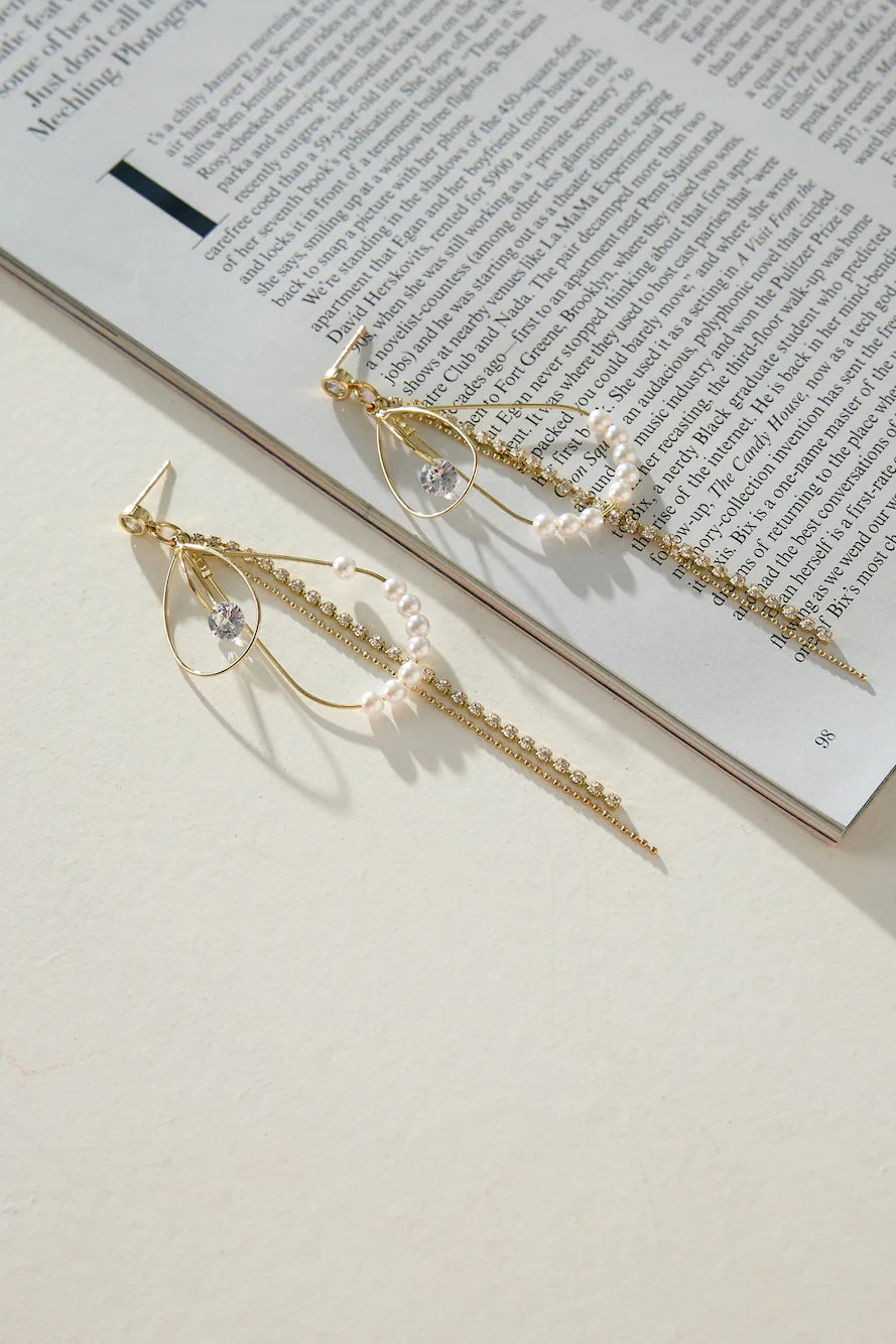 Ballroom Dance Earrings Gold