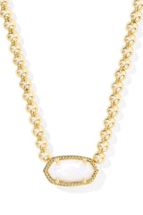 Elisa Gold Beaded Necklace Ivory