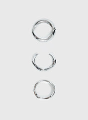 Hot Gossip Cuff Set Silver