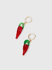 A Bit Chilly Earrings Gold / Red