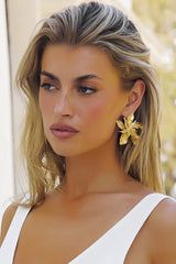 Blooming Statement Earrings Gold