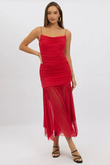 Red Bodycon Dress Singlet Maxi