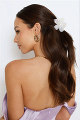 Petal Grip Claw Clip White