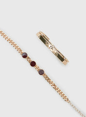 Wish You Would Bracelet Set Gold / Red