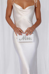 She's A Mrs Now Clutch White