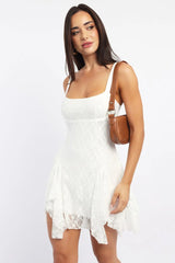 White Mini Dress Lace