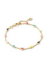 KENDRA SCOTT Haven Heart Chain Bracelet Gold Multi Mix