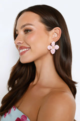 Flowers Earrings Pink