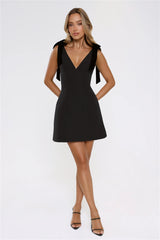 Understated Luxury Mini Dress Black