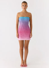 Step Closer Sequin Knit Mini Dress - Disco Ombre