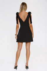 Understated Luxury Mini Dress Black