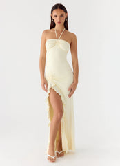 Right Hand Girl Maxi Dress - Lemon Yellow